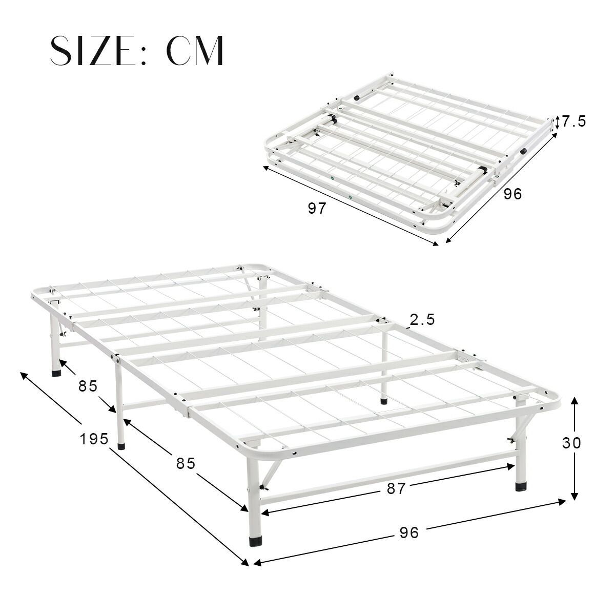 限定価格x送料無料】NANAMIパイプベッド 折りたたみベッド シングル