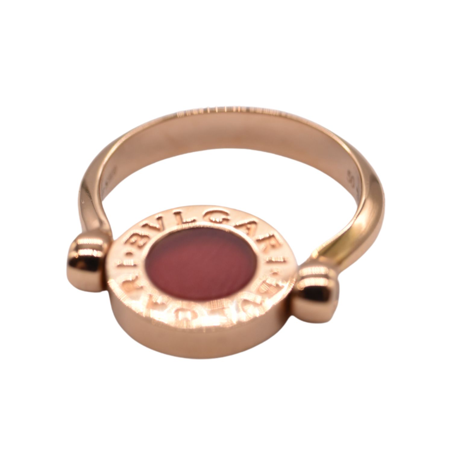 BVLGARI ブルガリ フリップ シェル カーネリアン リング-