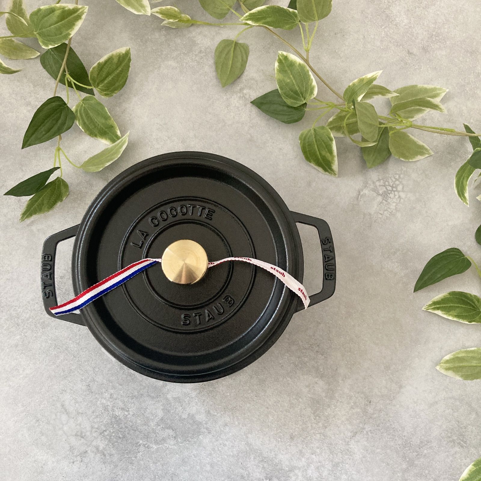 staub ストウブ 「 ピコ ココット ラウンド ブラック 20cm 」 両手