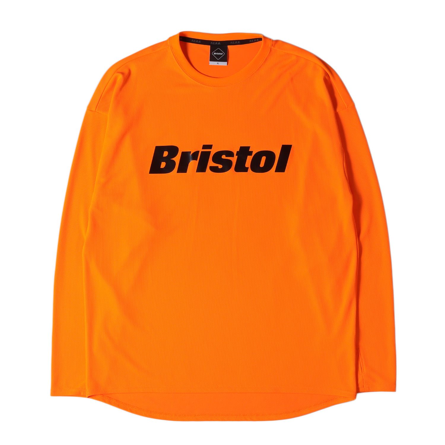 美品 F.C.Real Bristol エフシーレアルブリストル Tシャツ サイズ:XL メッシュジャージ ツアー クルーネック 長袖 L/S AUTHENTIC  LOGO TOUR TEE 19SS オレンジ トップス カットソー ロンT ブランド - メルカリ