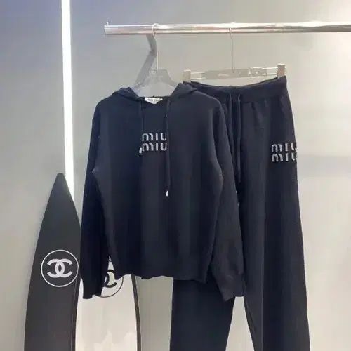 엠유 フード付きニット セットアップ セット 2color