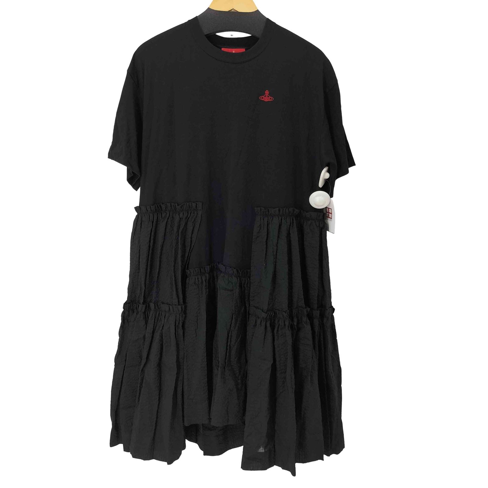 ヴィヴィアンウエストウッドレッドレーベル Vivienne Westwood RED LABEL オーブ刺繍 異素材切替S|Sワンピース レディース 00