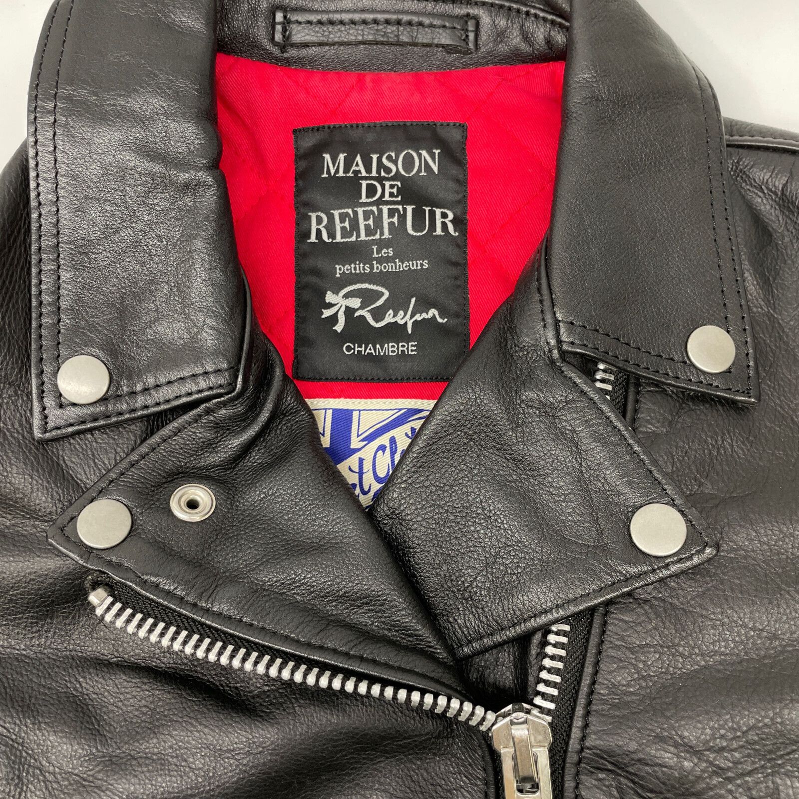 MAISON REEFUR 黒 レザージャケット サイズ36 MAISON DE REEFUR メゾンドリーファー ブラック ×アディクト