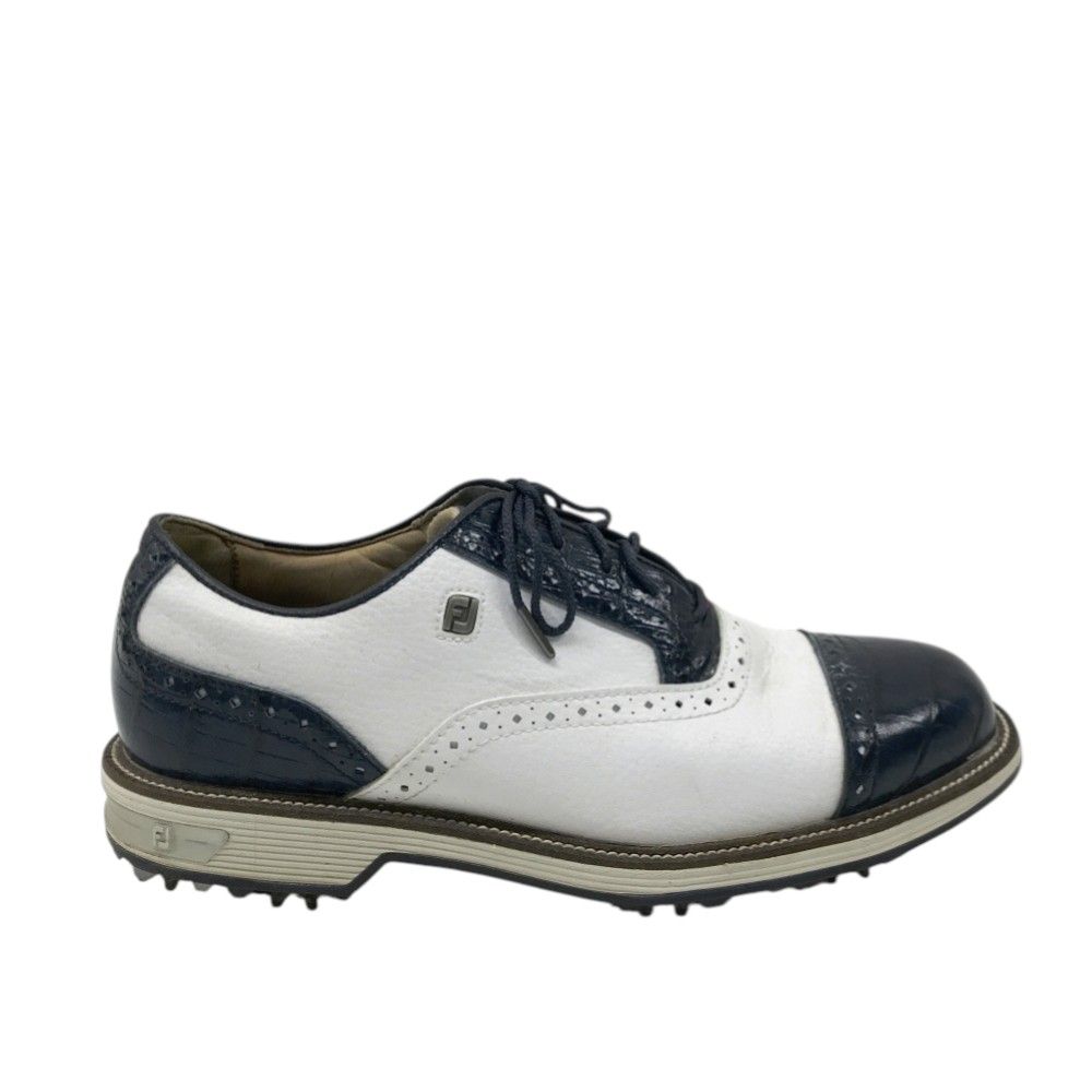 FOOT JOY フットジョイ 53929J DRYJOYS プレミア ターロウ ゴルフシューズ  ネイビー系 25cm [240101489183] ゴルフウェア メンズ ストスト FOOT JOY フットジョイ 53929J DRYJOYS プレミア ターロウ