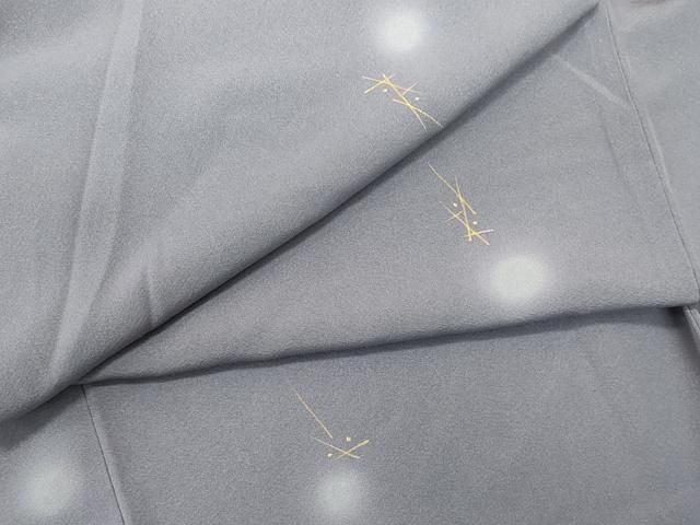 平和屋着物○極上 小紋 丸文 蛍暈し 黒地 さが美扱い 正絹 逸品 未