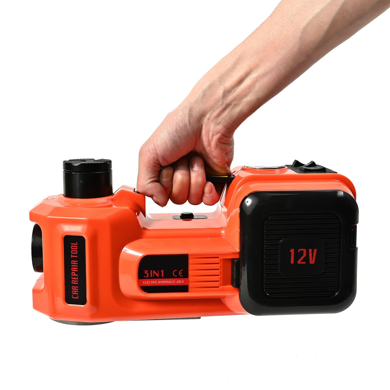 電動油圧ジャッキ5t 自動車ジャッキ 12V DC油圧式電動じゃっき Ledライト付 電動油圧ジャッキ タイヤ交換用ジャッキ 耐荷重 5トン 5000Kg thumbnail 2