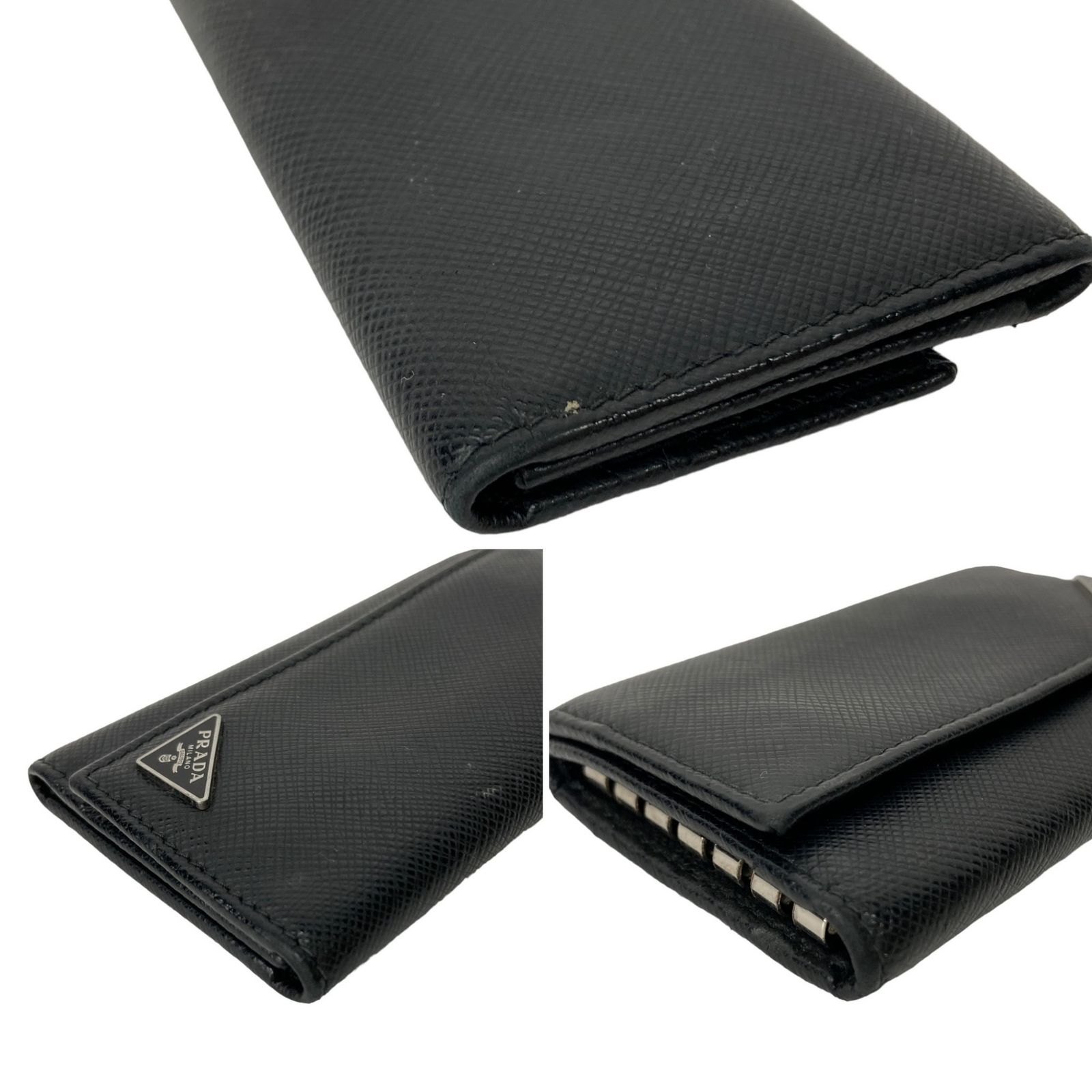 PRADA (プラダ) SAFFIANO TRIANG サフィアーノ 6蓮キーケース 三角 