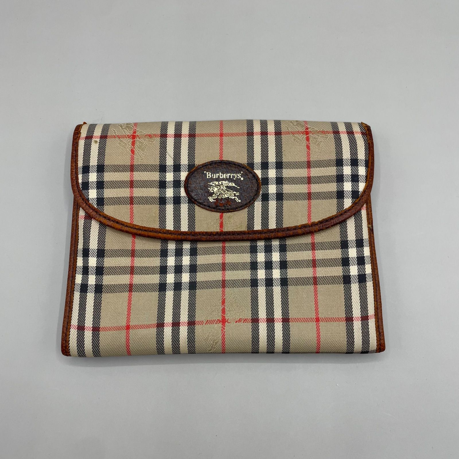 BURBERRY ノバチェック アーカイブロゴ 2way ネイビー×ブラウン