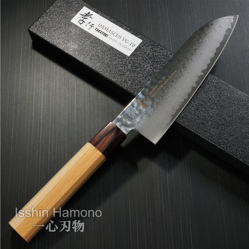 キッチン・食器 【堺孝行】 包丁 和式三徳包丁 170mm 33層槌目ダマスカス和