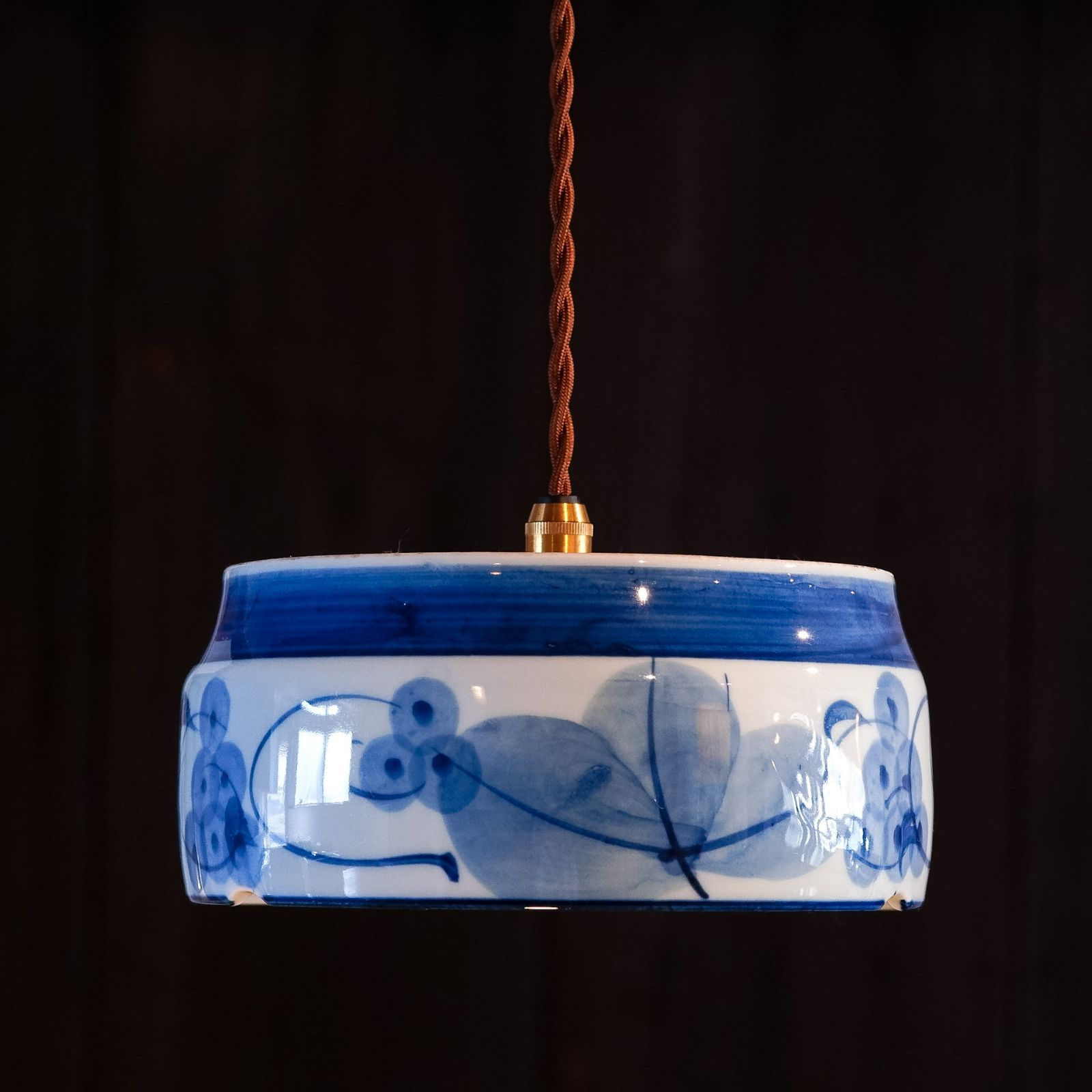 有田焼｜清陶苑｜葡萄｜染付｜ペンダントライト