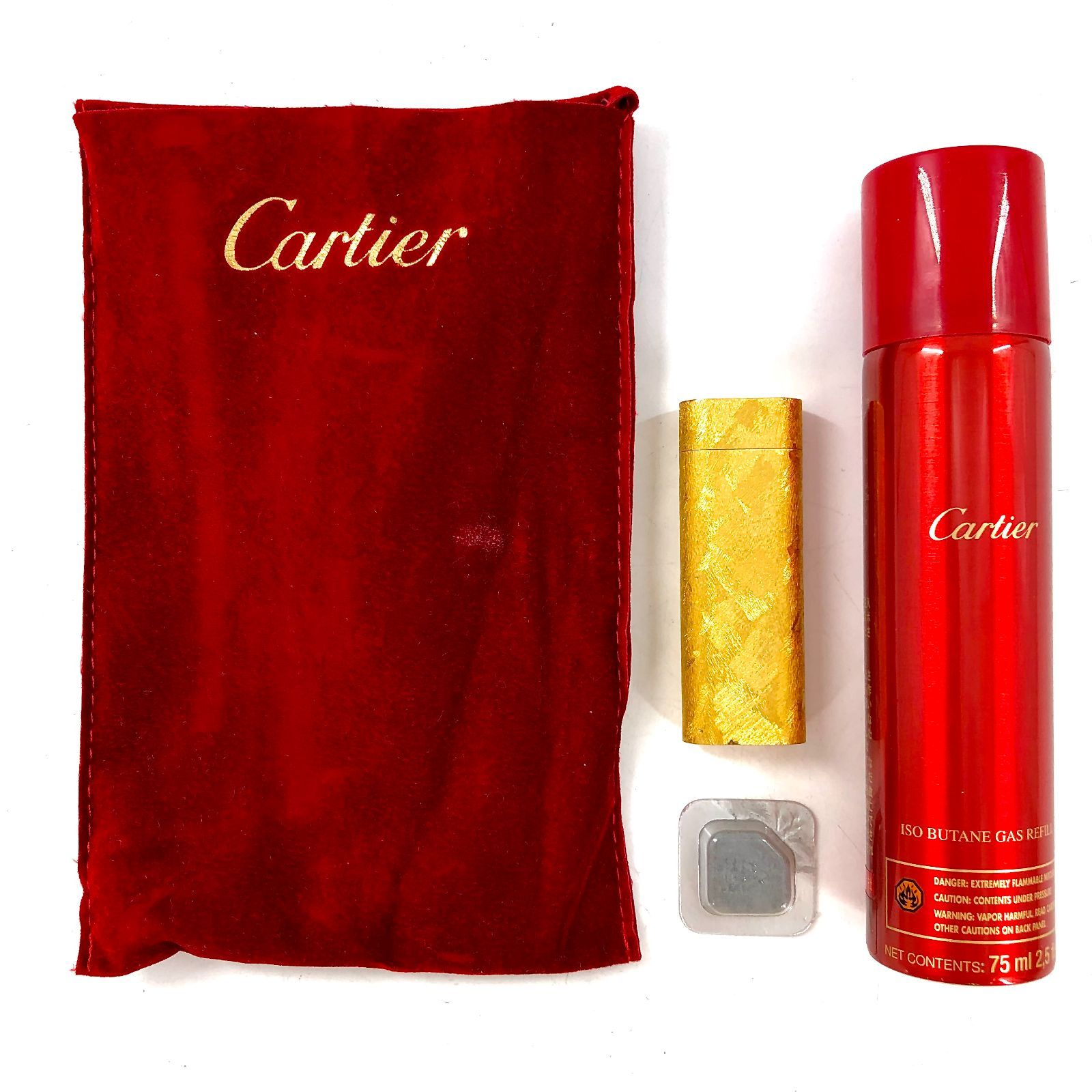 Cartier カルティエ ローラー式 ガスライター 総柄 ゴールド