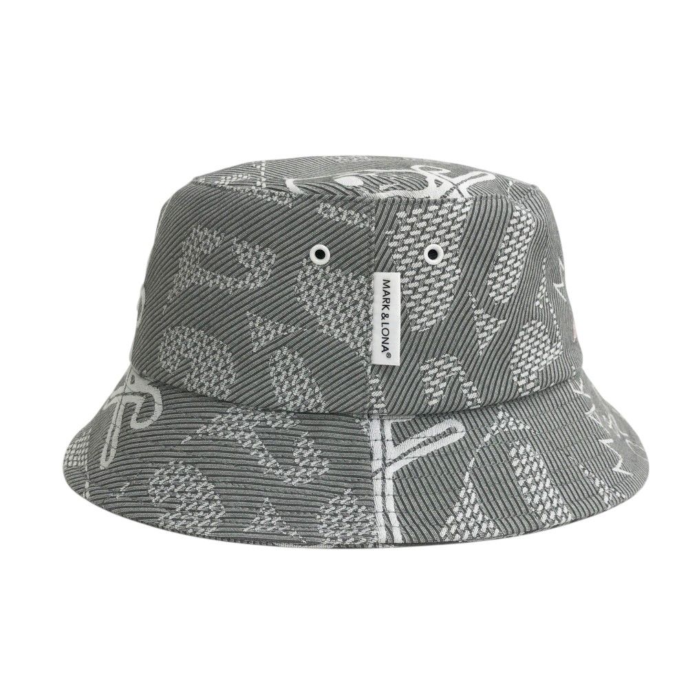 MARK-LONA マークアンドロナ モデル ドローコード付 バケットハット 総柄 グレー系 M 240101539046 ゴルフウェア ストスト