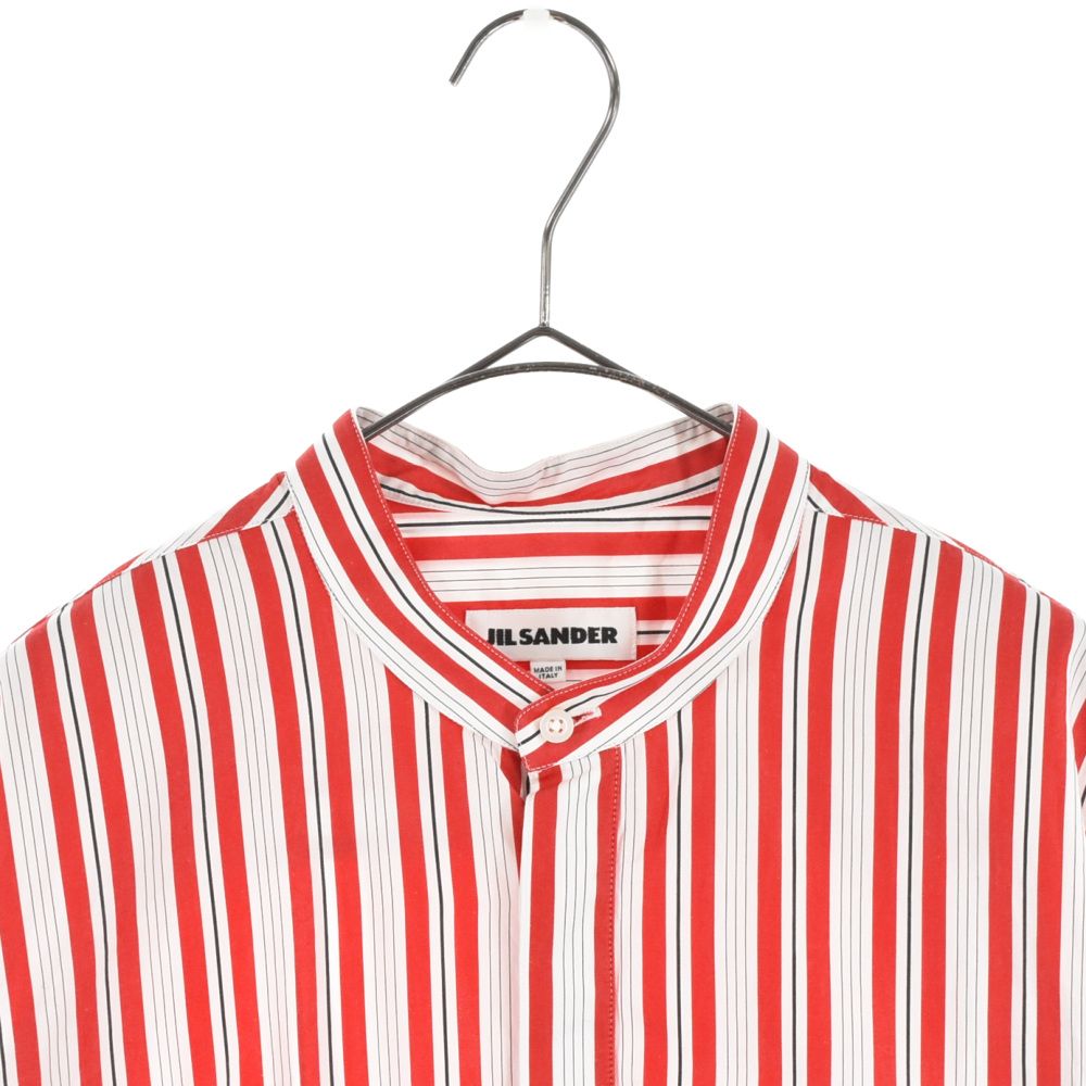 JIL SANDER (ジルサンダー) マンダリンカラー ストライプシャツ 