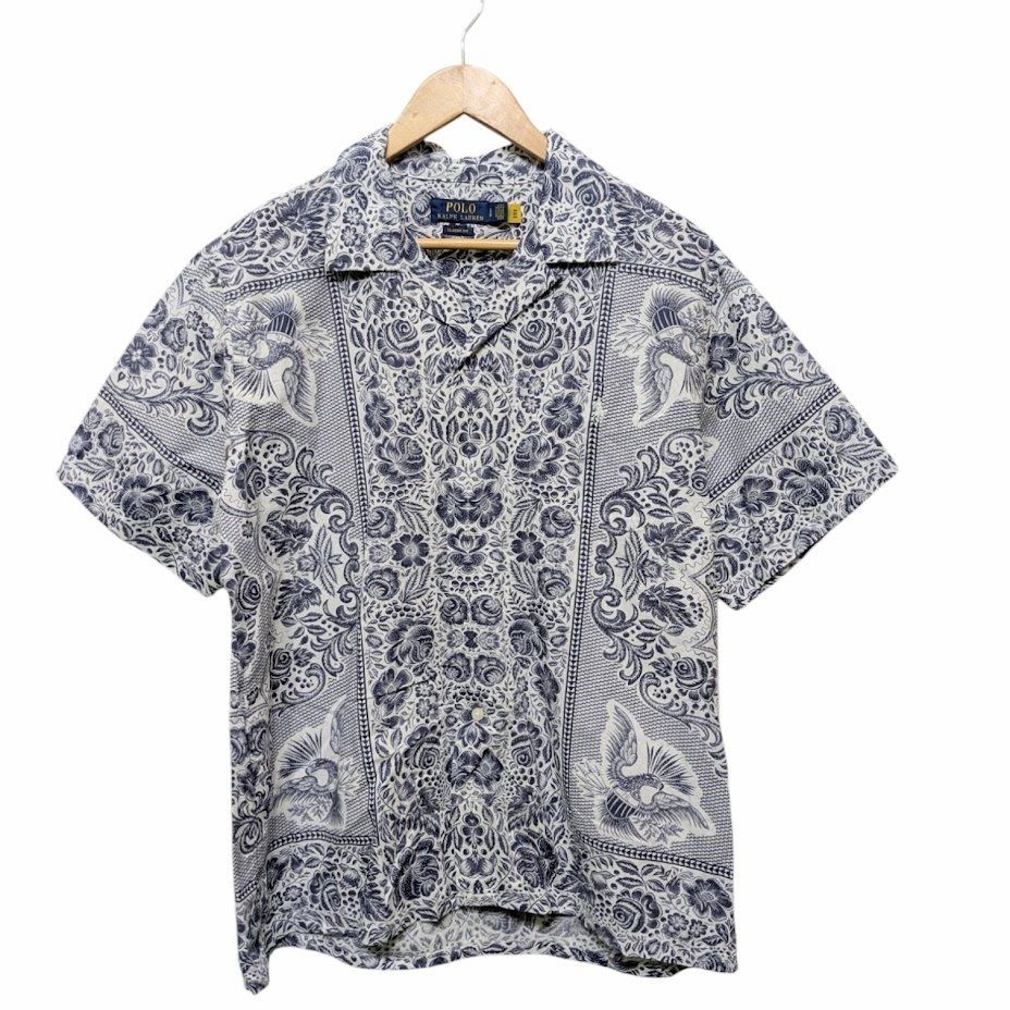 POLO Ralph Lauren ポロラルフローレン SS クラシックフィット バンダナ リネンシャツ ペイズリー柄 半袖シャツ サイズ L