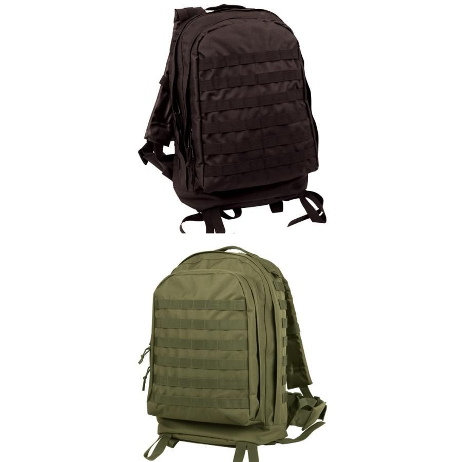 roth-018 ROTHCO ロスコ ナイロン黒オリーブ即納MOLLE II 3-DAY バックパックリュックASSAULT PACK 600D  POLYESTER BAG 新品未使用 - メルカリ