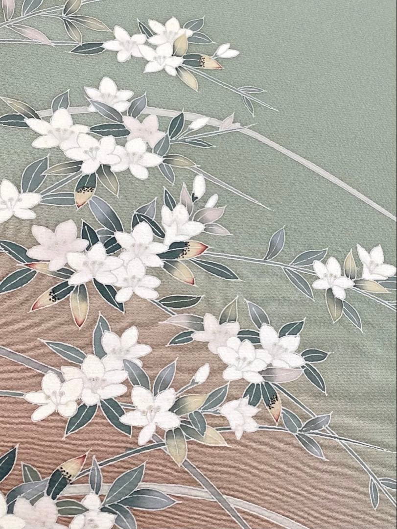 付け下げ 加賀友禅 落款入り 正絹 反物 - メルカリ