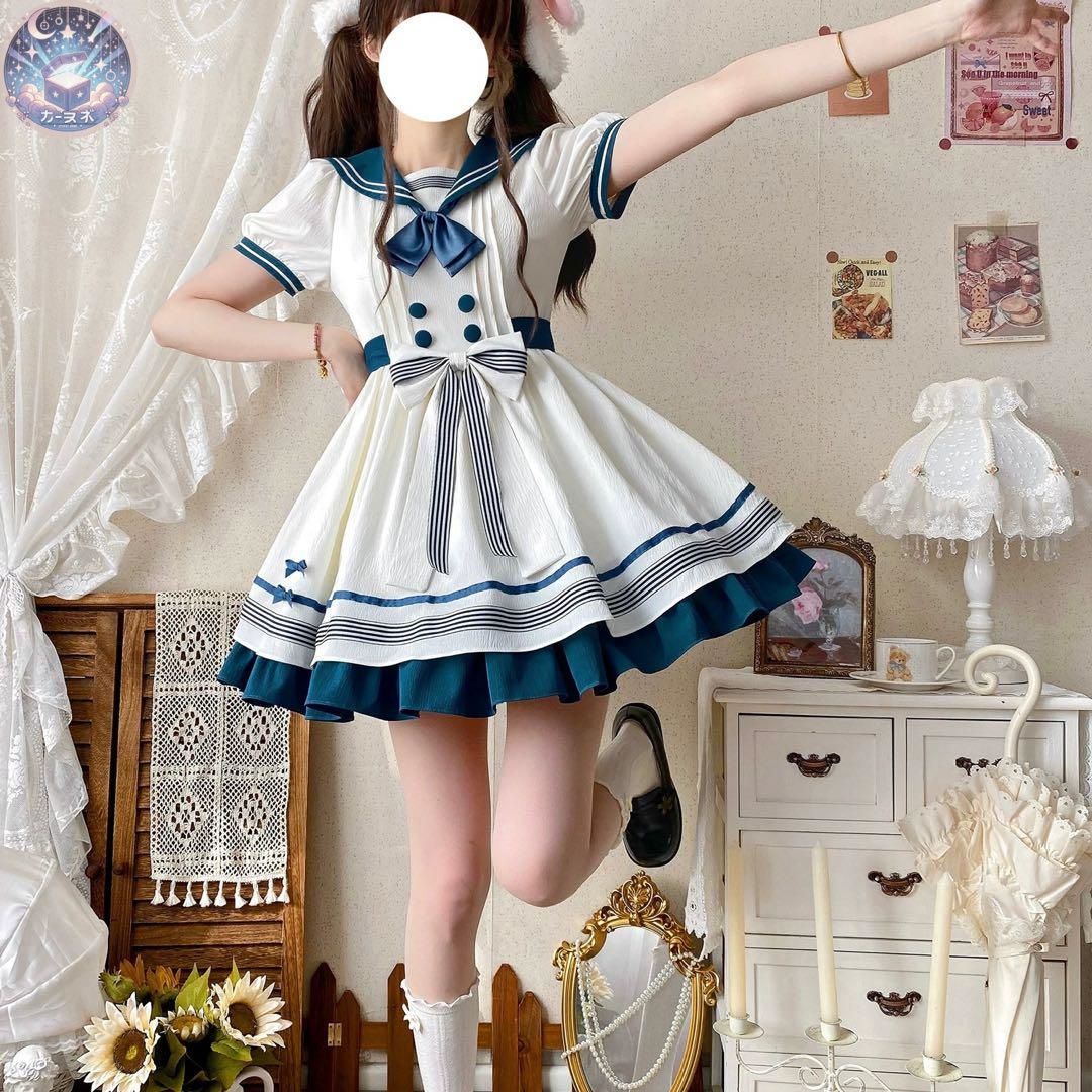♥ これからの季節のお出かけに セーラー風ロリータワンピース