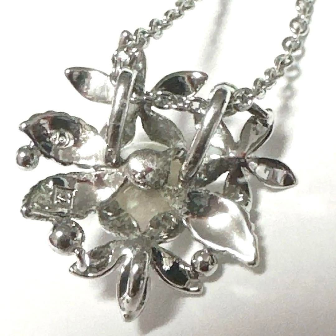 極美品 TASAKI タサキ ネックレス SV パール約4.0mm シルバー 花 