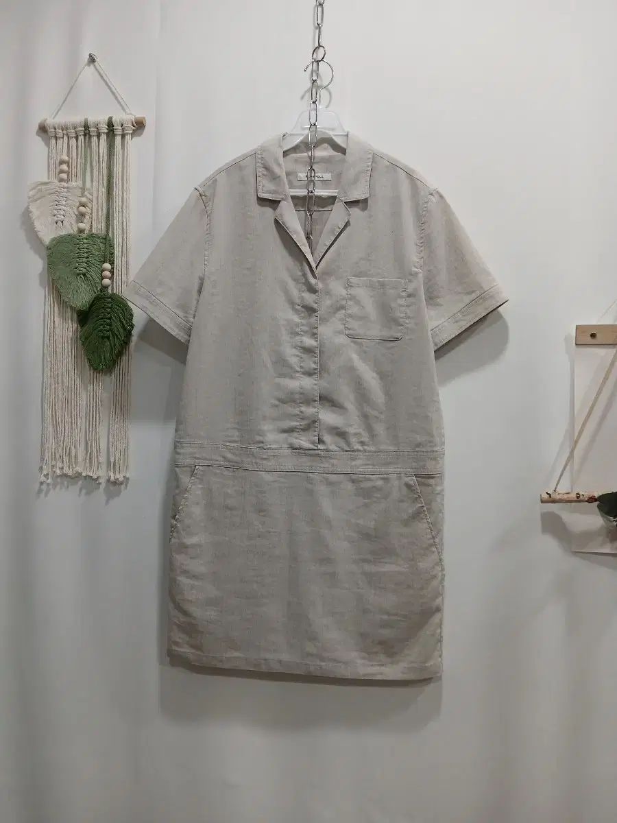 BEAN POLE ビーンポール クラシック マップ 65 % ハーフオープン ワンピース 95