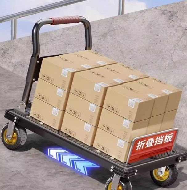 小推車引く荷車折り畳み軽い手引き車運搬台車家庭用速達取小推神器