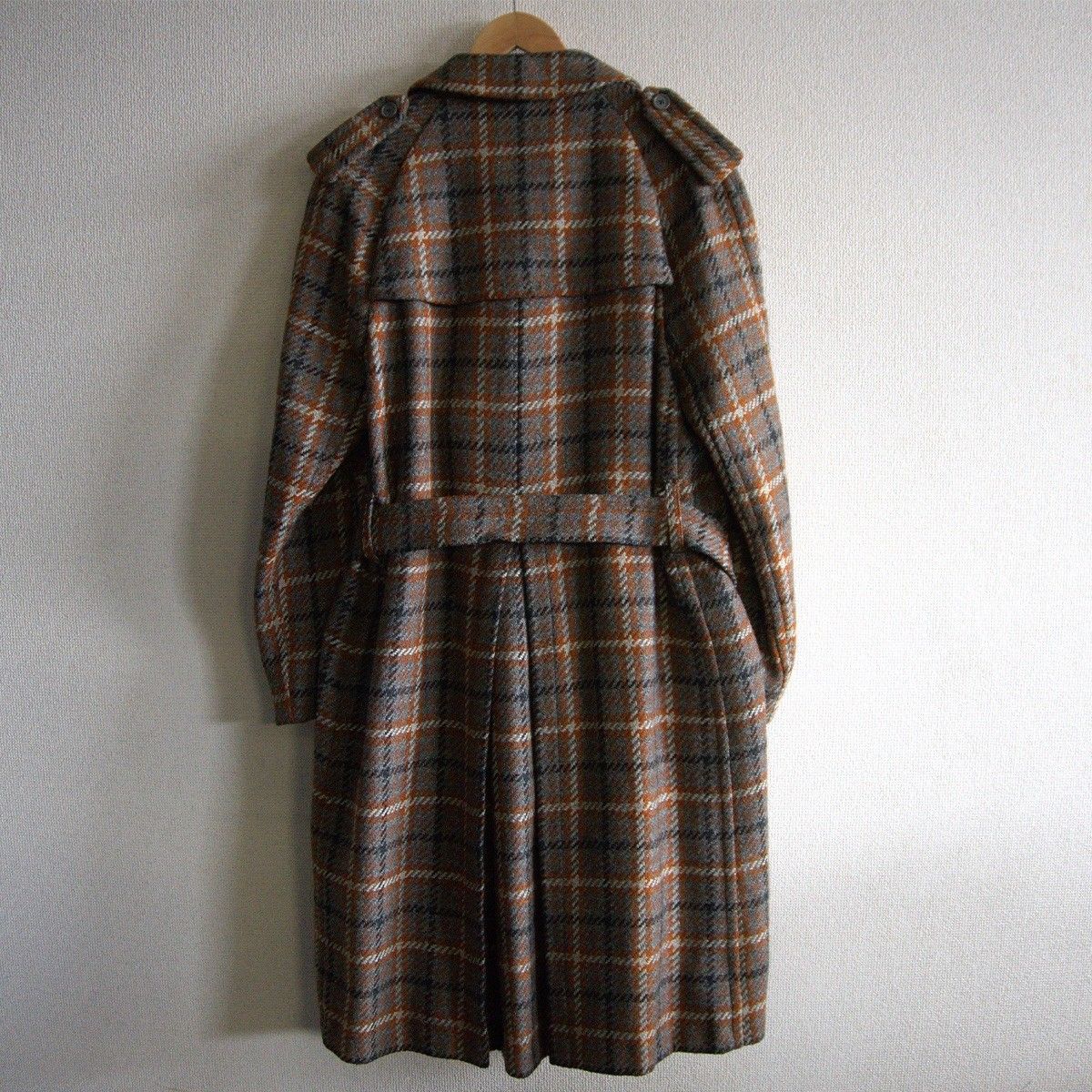 バーバリーウールコート イングランド製 80s Burberrys Wool-Alpaca Bal Collar Coat キャメル