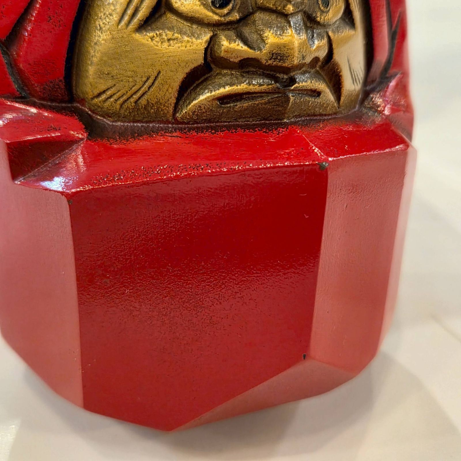 高岡銅器 吉祥 開運だるま 瑞峰作 鋳鉄製 縁起置物 達磨 ケース