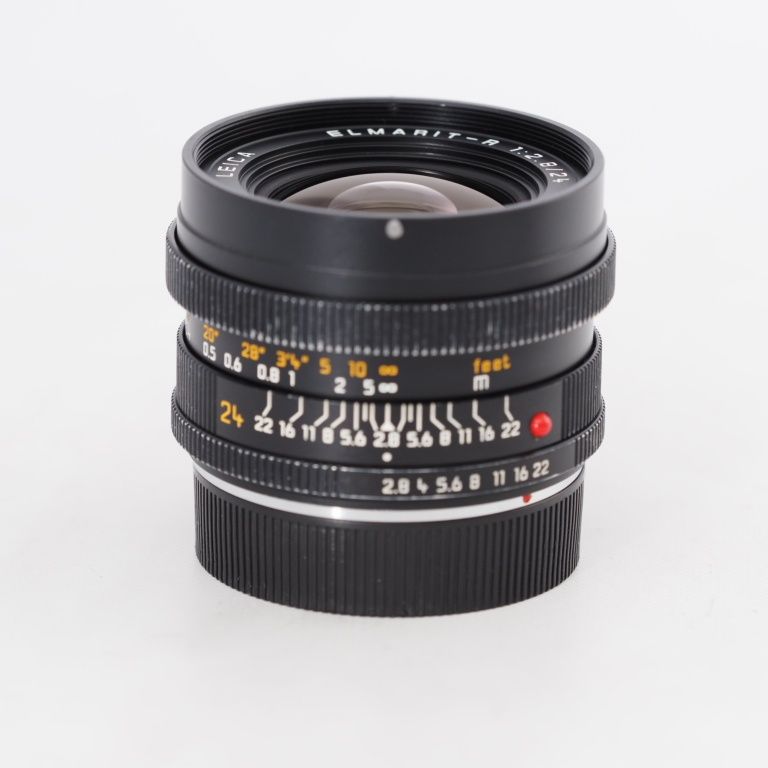ライカ Leica Elmarit R 24mm f2.8 E60 Leitz Leica 24mm F2.8 Elmarit R E60 3 cam Leitz Prime Lens w/ Two