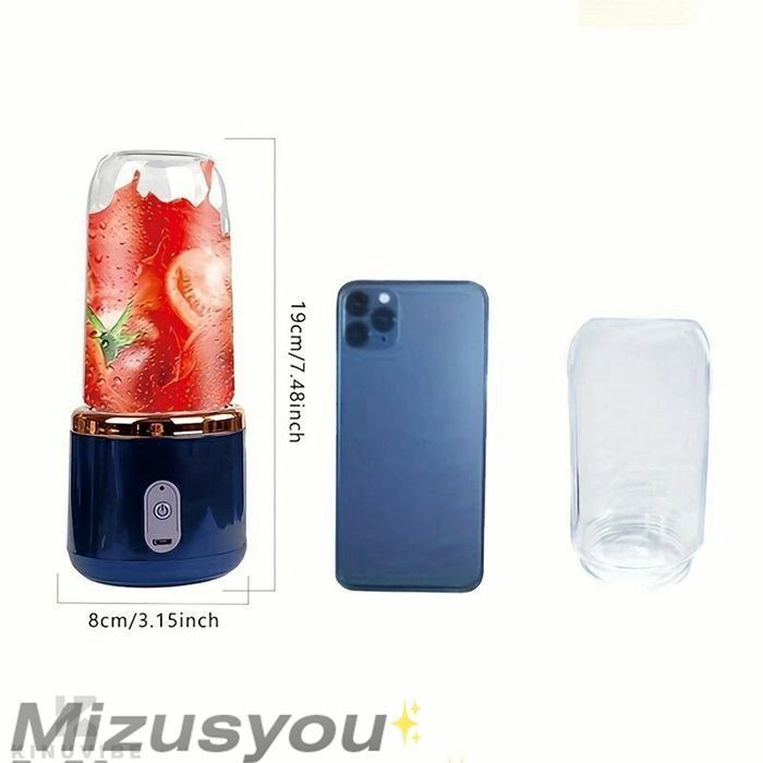 ダブルカップポータブル充電小型スポーツジュースカップ学生ホーム ジューサージューサーカban728