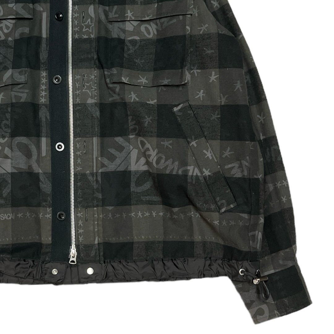 sacai x Eric Haze Buffalo Check Overshirt - メルカリ