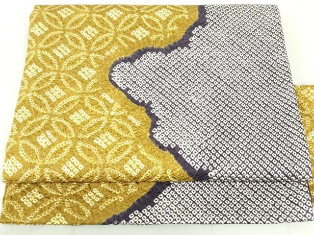 平和屋着物○名門 藤娘きぬたや・絞り 九寸名古屋帯 道長七宝繋ぎ文  