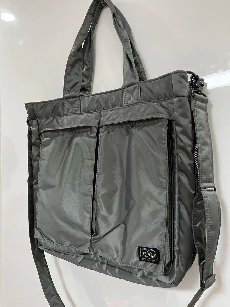 Porter ポーター タンカー 2way トートバッグ シルバー グレー 622 ー 76673