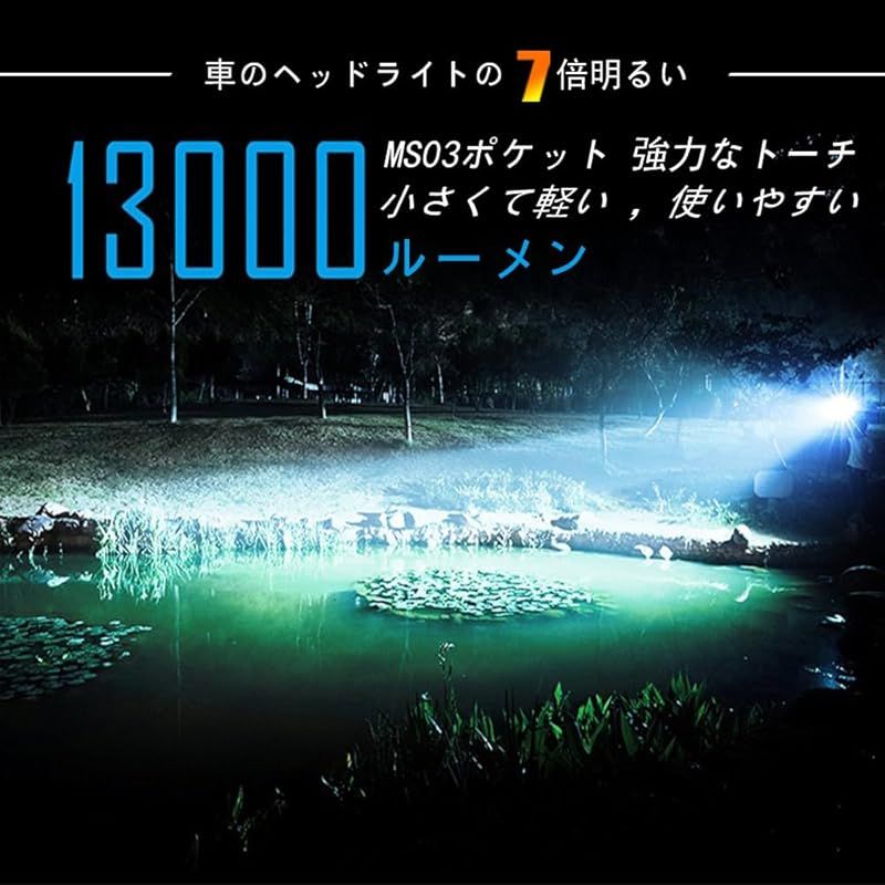 IMALENT MS03 懐中電灯 高輝度 13000ルーメン 強い光の 遠距離照射 324