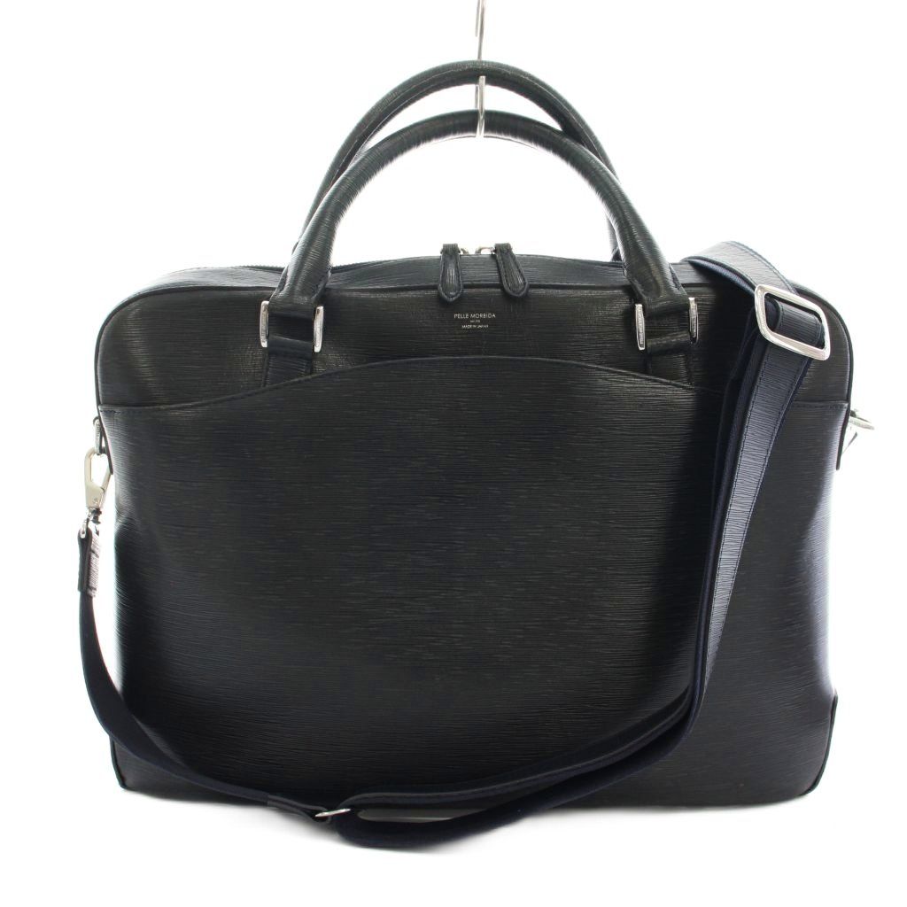 【美品】　ペッレモルビダ　ブラック MB069-スリムトートバッグ | PELLE MORBIDA ペッレ モルビダ