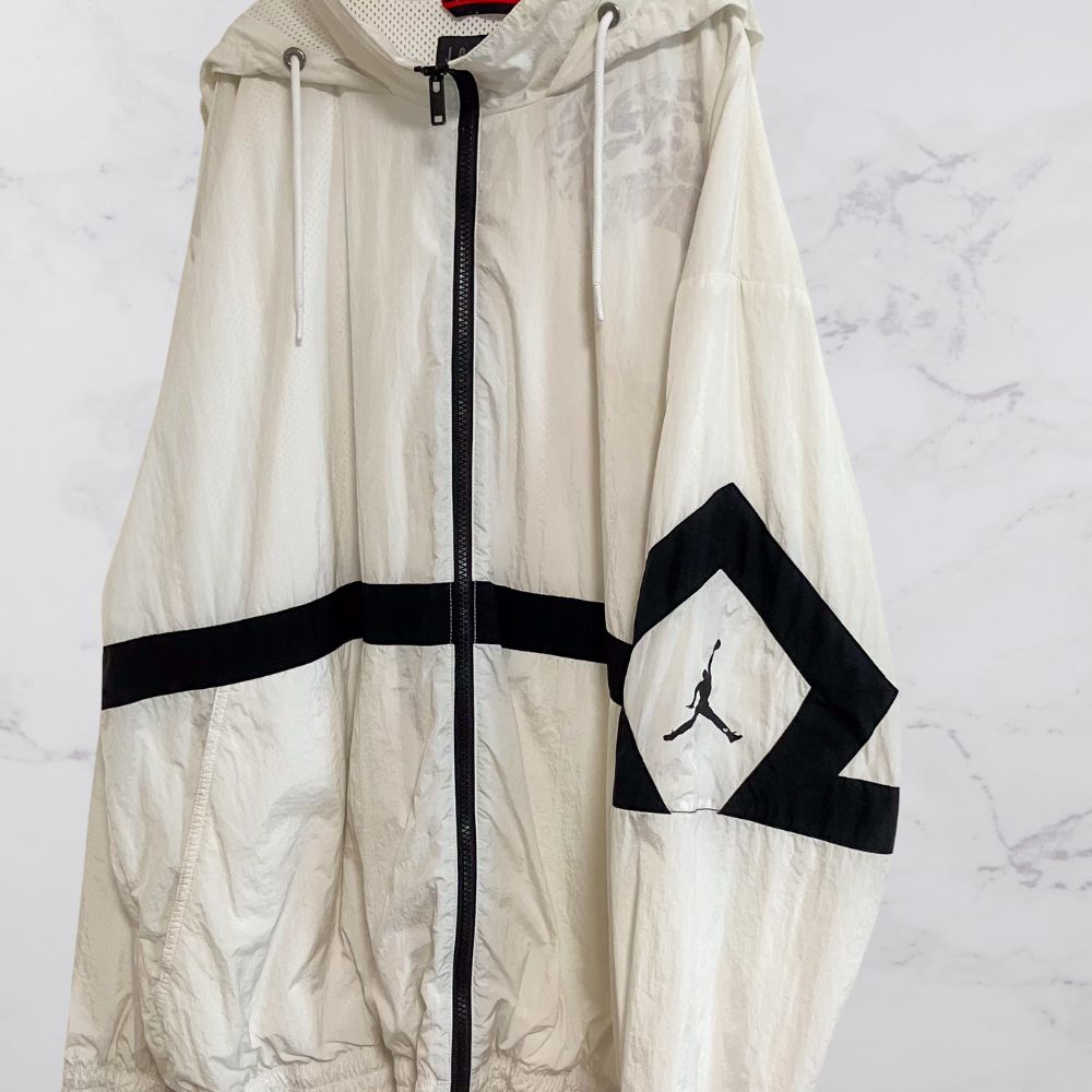 90s ジョーダン ロゴナイロンジャケット 90s NIKE AIR JORDAN Logo Nylon Jacket 黒 XL ナイキ エア