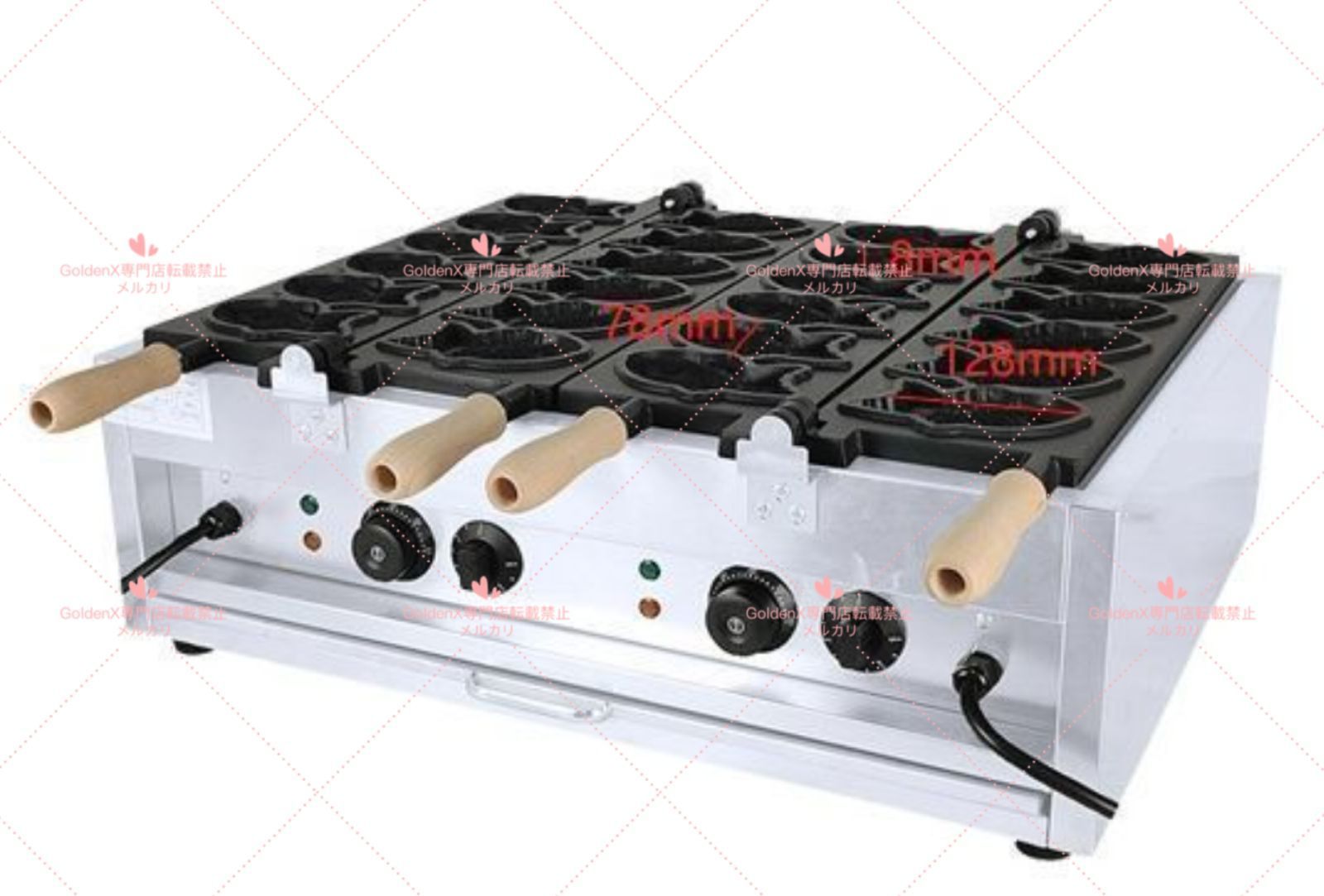 送料無料】特売！電気 たい焼き器 6匹×2連 12匹焼ける！ 業務