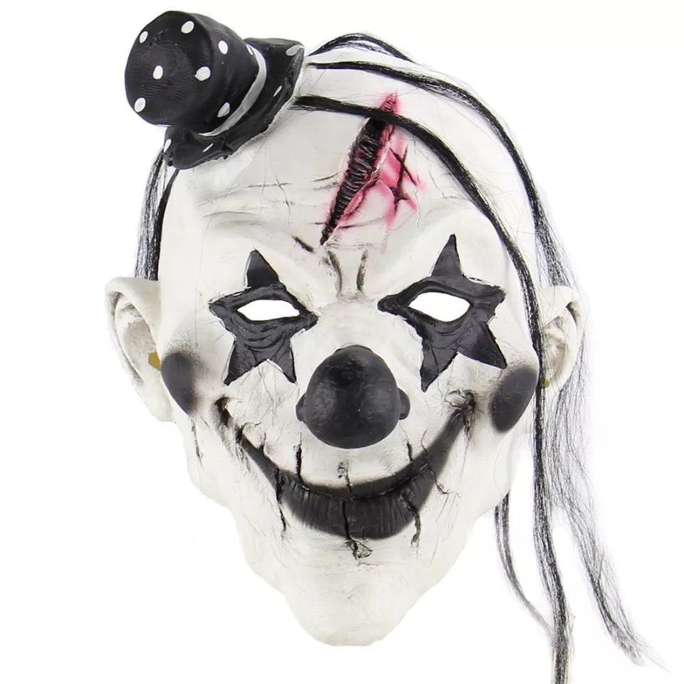 新作ハロウィンマスク ピエロゴム製 かぶり物コスチューム変装