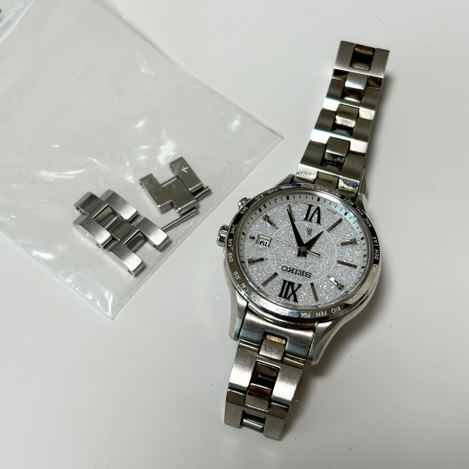 SEIKO ルキア 電波ソーラー腕時計 1B35-0AB0ラメ文字盤 SEIKO ルキア 電波ソーラー腕時計 1B35-0AB0ラメ文字盤 - メルカリ