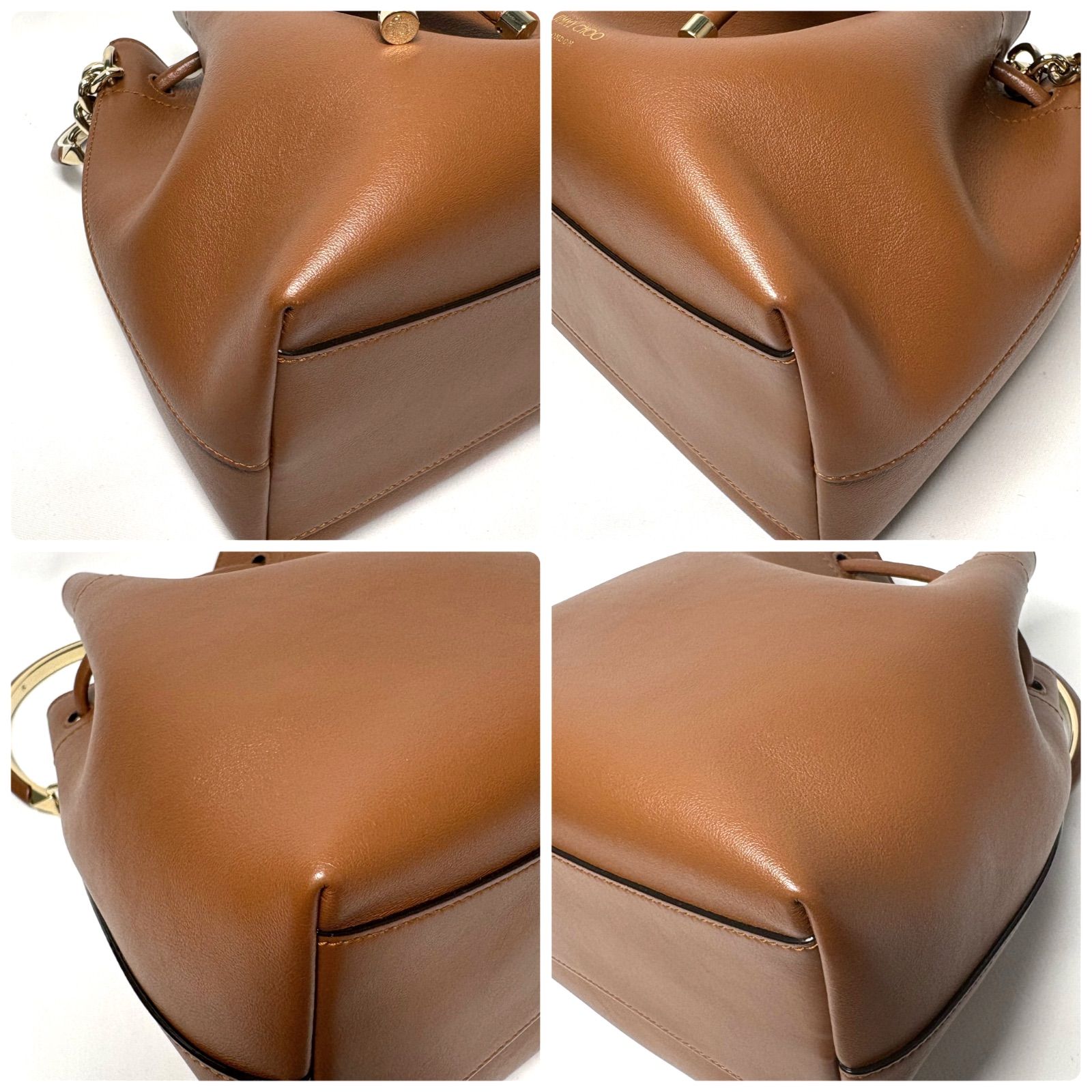 美品】 JIMMY CHOO ジミーチュウ ボンボンバケット BON BON BUCKET 