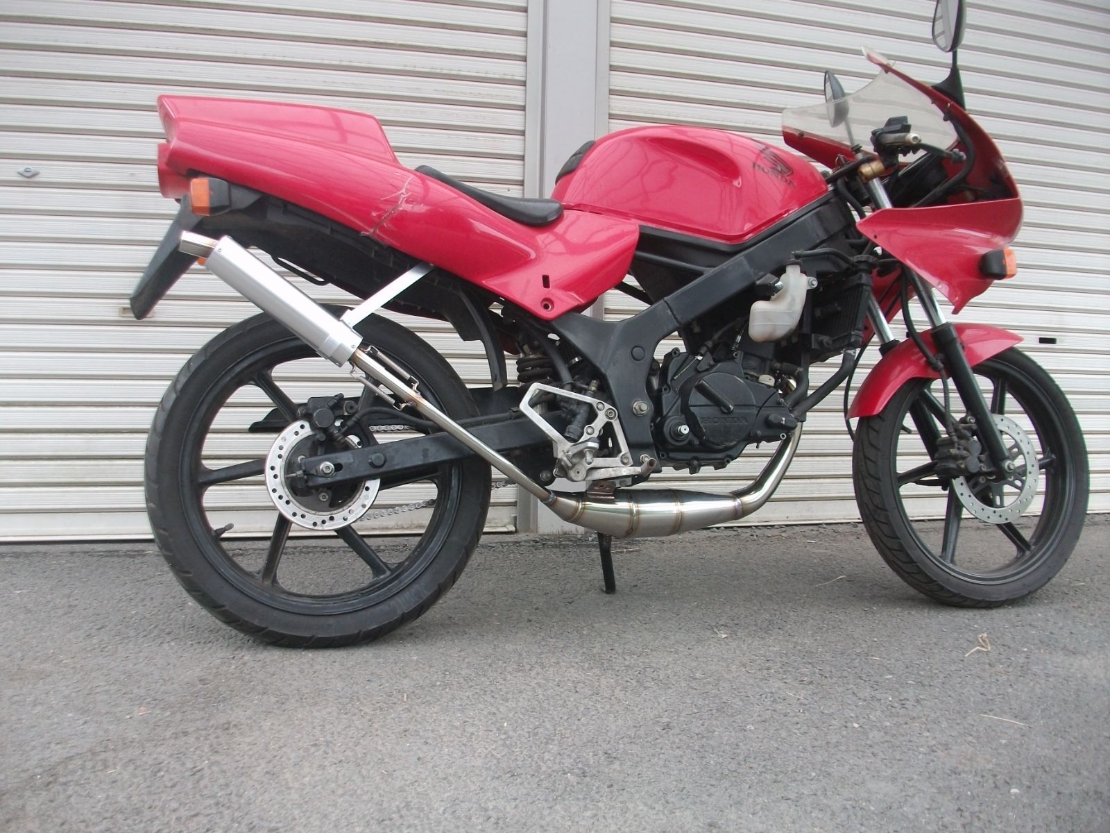 NSー1ボアアップエンジン専用ステンレス製チャンバー新品未使用の