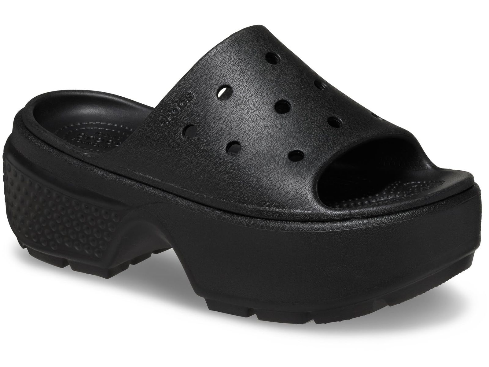 Crocs™ ストンプウェッジスライド 男女兼用 – 熱可塑性ライニング アッパー フットベッド – ラウンドトゥデザイン ブラック 11 Women|9 Men ブラック 27.0 cm