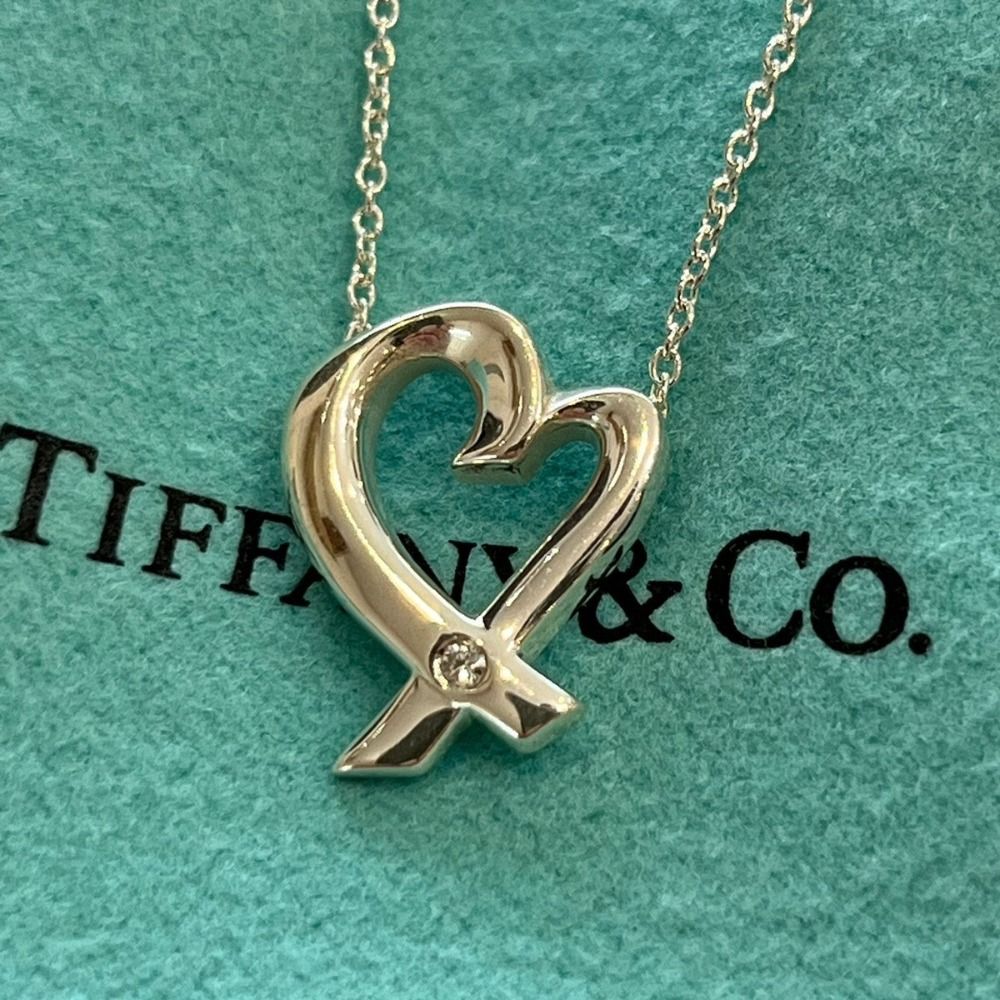 美品 Tiffany&Co. ティファニー ラヴィングハート シルバー ピアス 美 