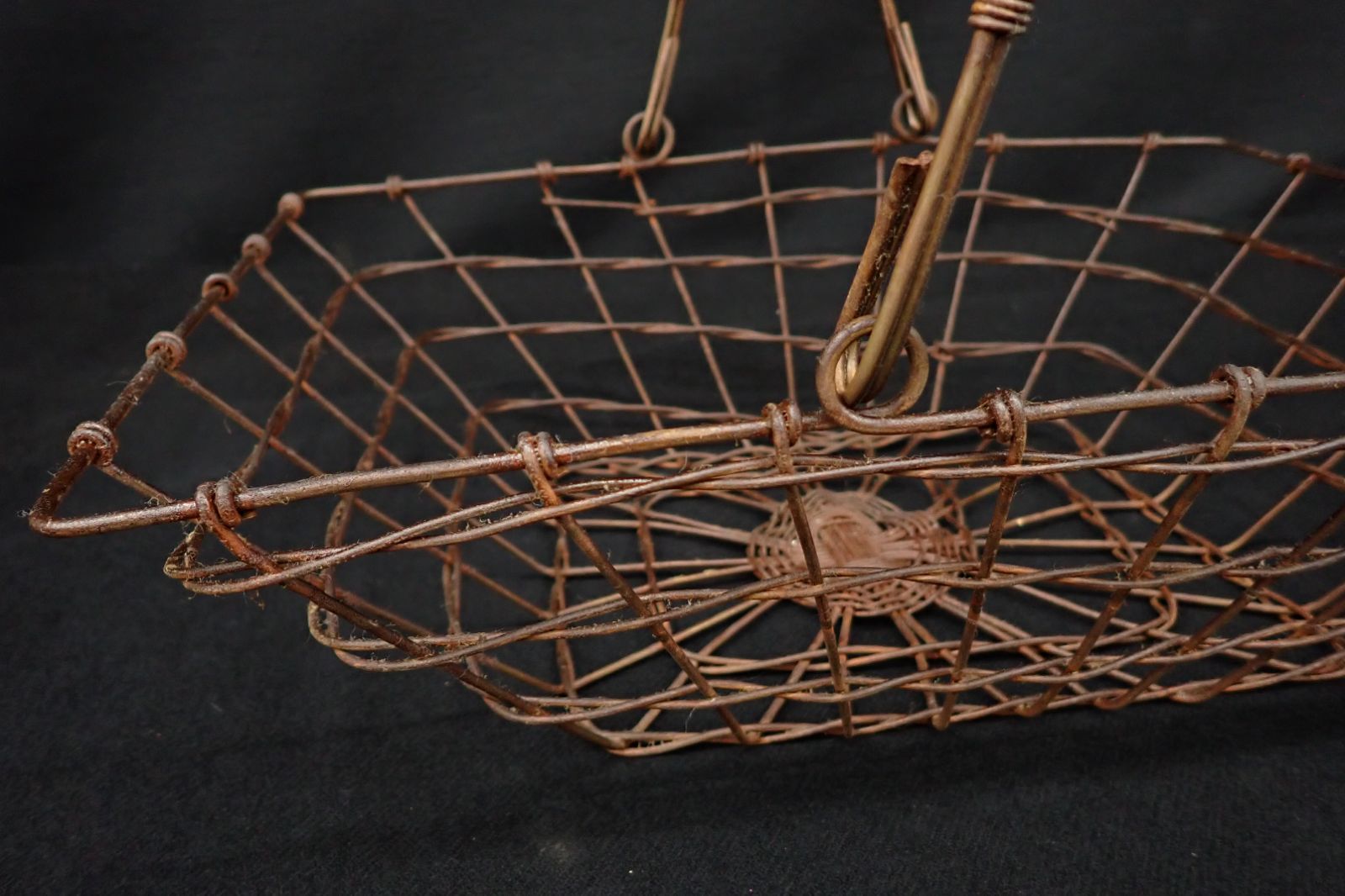 フランスアンティーク ワイヤー籠 鉄製 フランスアンティーク ワイヤー籠 鉄製 フランスアンティーク