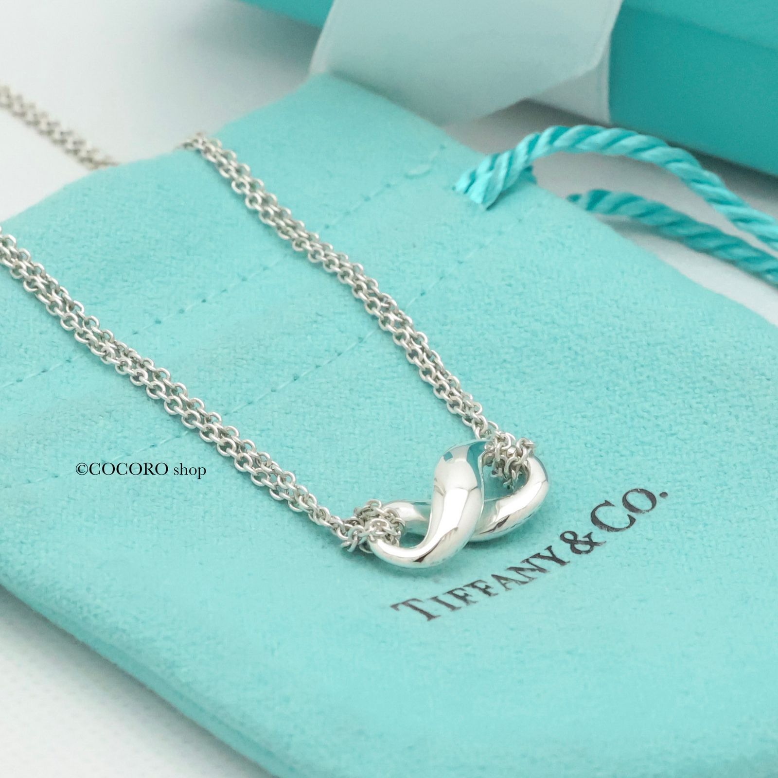 美品】ティファニー TIFFANY&Co. インフィニティ ダブル チェーン