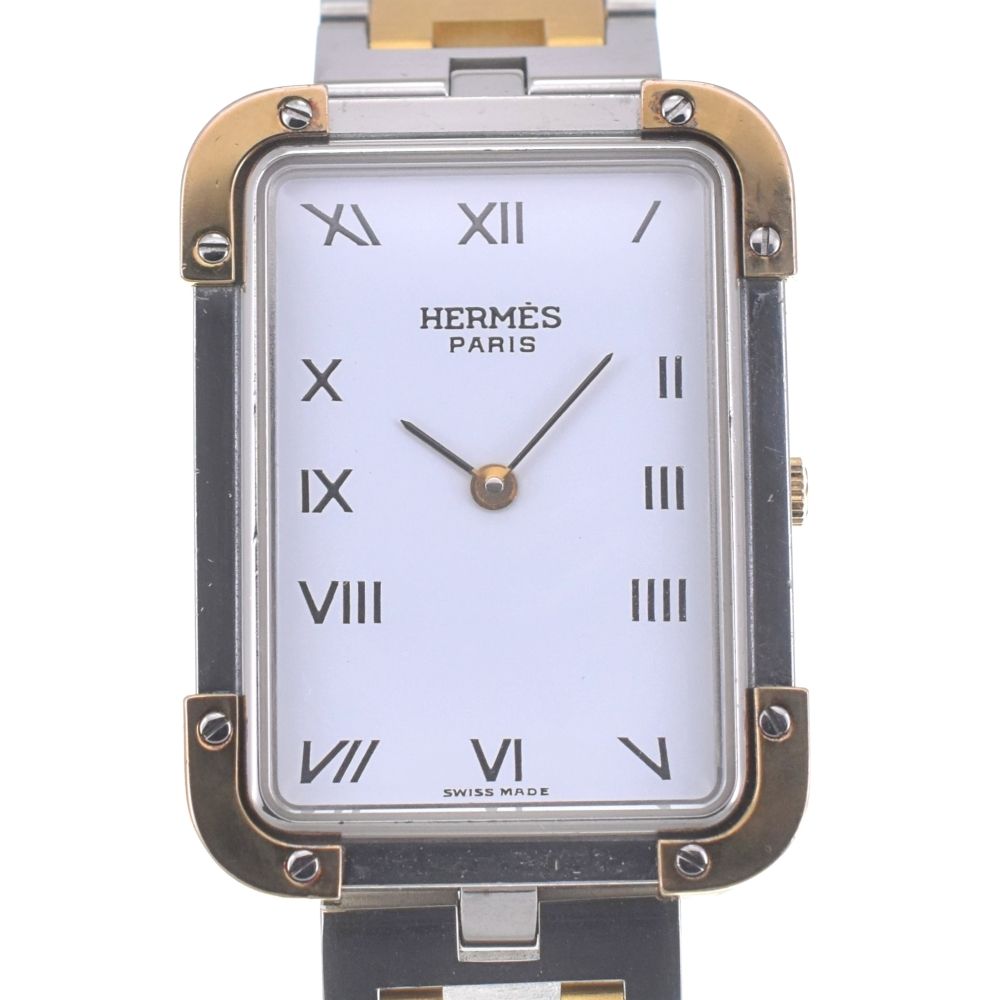 エルメス HERMES CR1.220 クロアジュール SS/GP クォーツ レディース