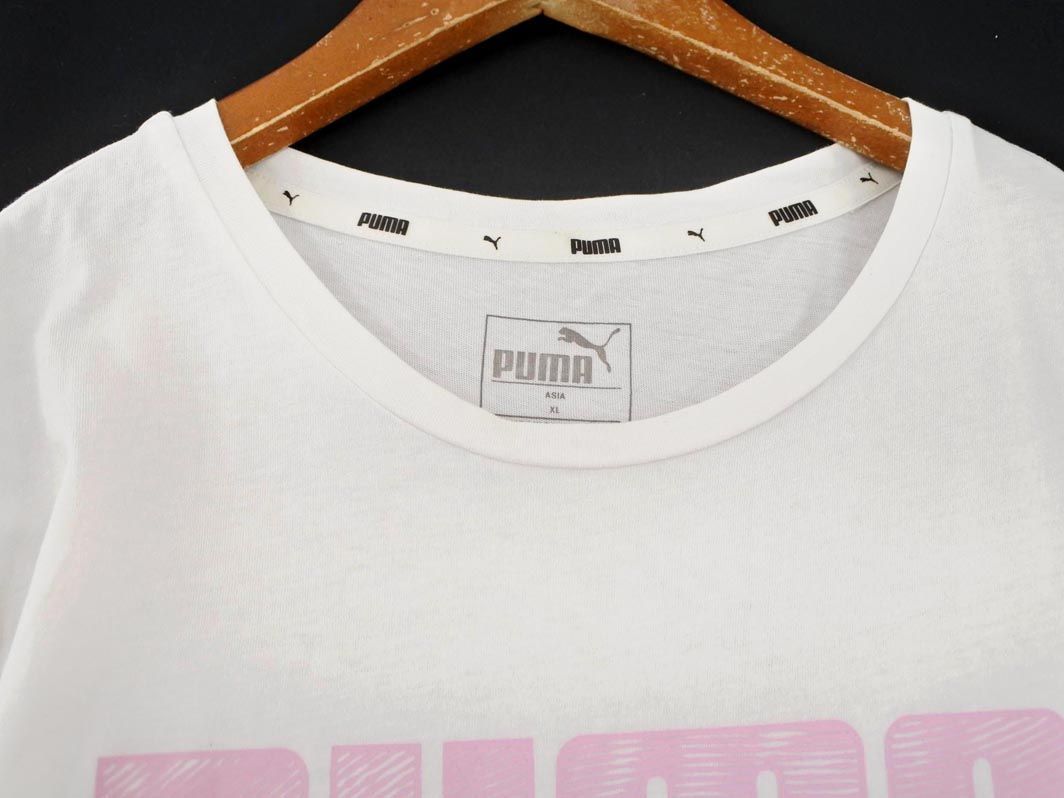 PUMA プーマ ロゴ プリント Tシャツ sizeXL/白 □◇ レディース