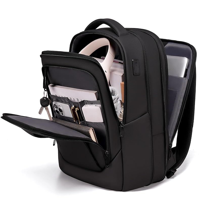 ★拘りデザイン★二層構造リュックサックバッグ メンズ ビジネス バックパック 旅行出張 多機能 USBポート付き PC対応 防水 通勤通学A306 ビジネスリュック リュック メンズ 大容量 リュックサック 拡張 軽量 撥水 3way 通勤カバン 出張 バッグ バッグパック 20L 35L  15.6 pc