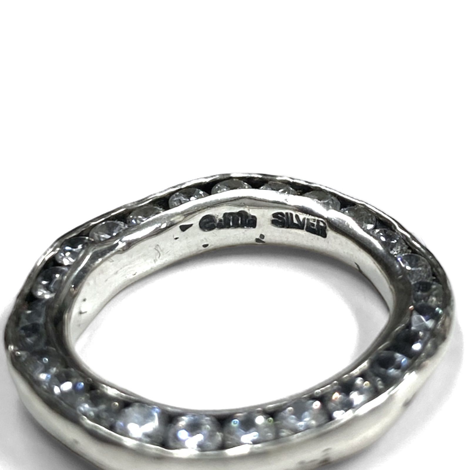 e.m.（イーエム）シルバー キュービックジルコニア リング 約13号 指輪