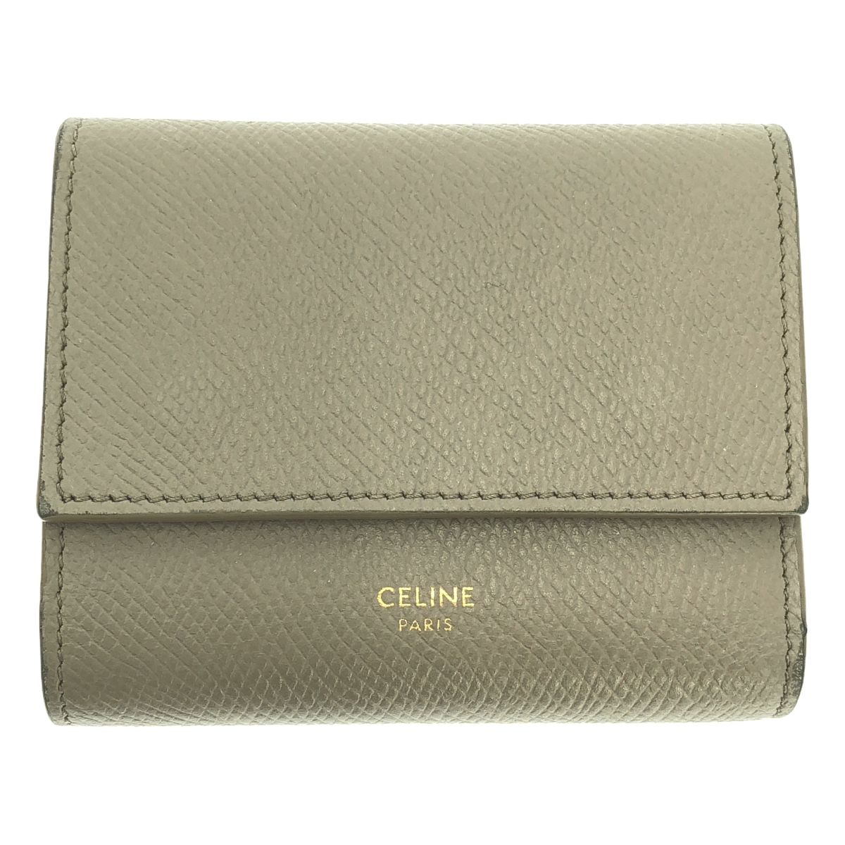 美品】 CELINE / セリーヌ | レザー ロゴ スモール トリフォールド