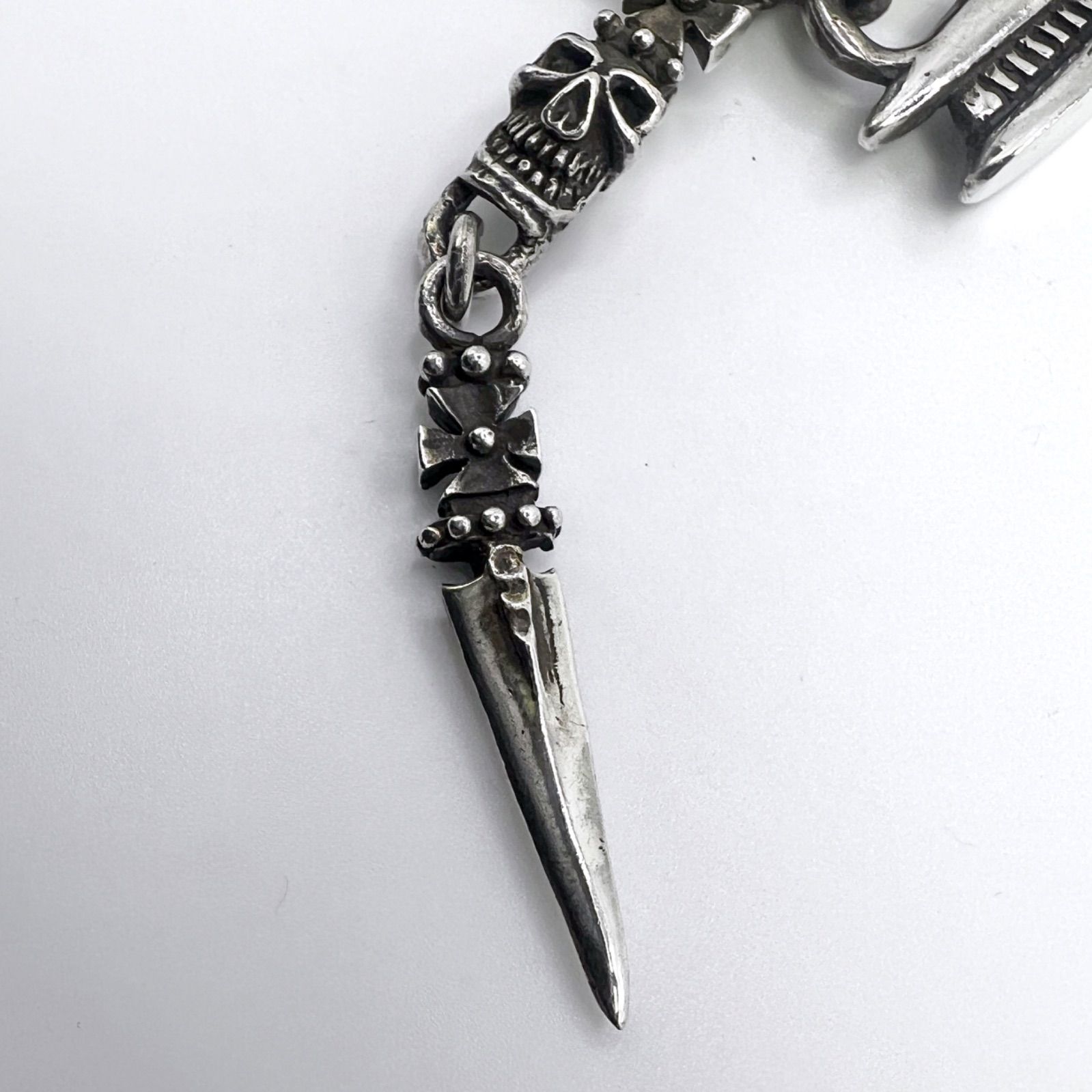 ウォレットチェーン スターリング 950 シルバー クロス 重厚感 261g