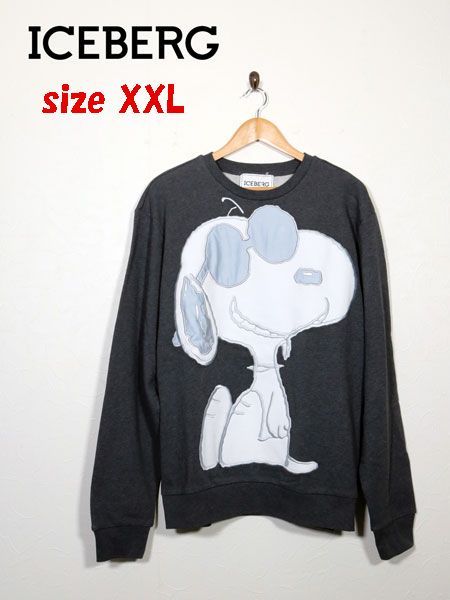 ICEBERG スヌーピー トレーナー VTG 90s ICEBERG PEANUTS CHARLIE BROWN WOOL BLEND KNIT